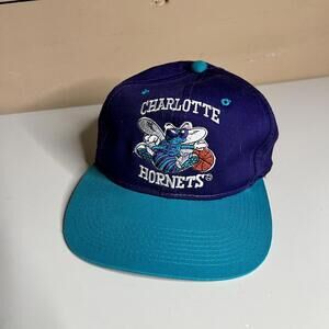 Vintage Charlotte Hornets Hat Snap Back Mens One Size Purple Sports Specialties